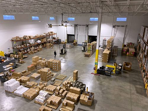 USAI Warehouse with products.